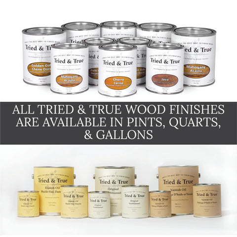 Toy-safe wood finish from Tried & True Original Wood Finish for child-friendly projects.