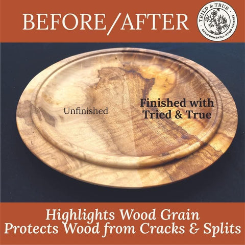 Close-up of Tried & True Dark Walnut finish emphasizes natural grain.