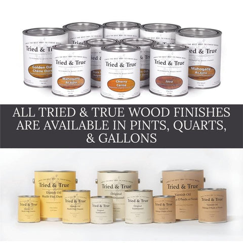 Drying Tried & True Dark Walnut finish in natural light with gradual cure.