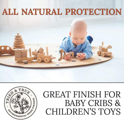 Tried & True Original Wood Finish gallon pour demonstrates easy, controlled application