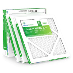 TRIGHTFILTERS 10x10x1 filter pack ready for HVAC replacement