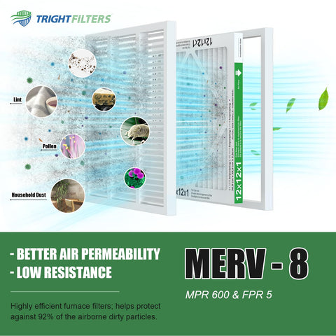 TRIGHTFILTERS 12x12x1 air-filter-compact-design fits tight spaces for flexible installation