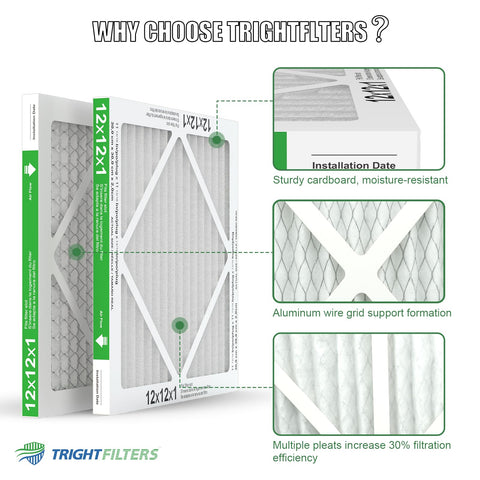 TRIGHTFILTERS 12x12x1 air-filter-pack-in-packaging shows easy replacement