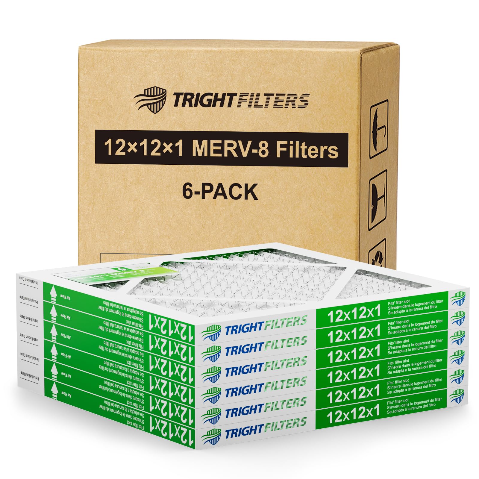 TRIGHTFILTERS 12x12x1 quiet operation design for low noise during use.