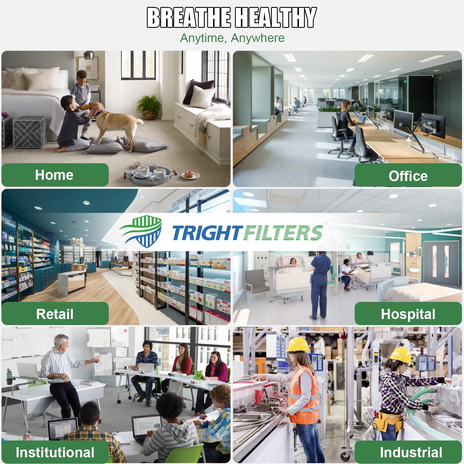 TRIGHTFILTERS compatibility with furnace and AC systems, versatile home use.