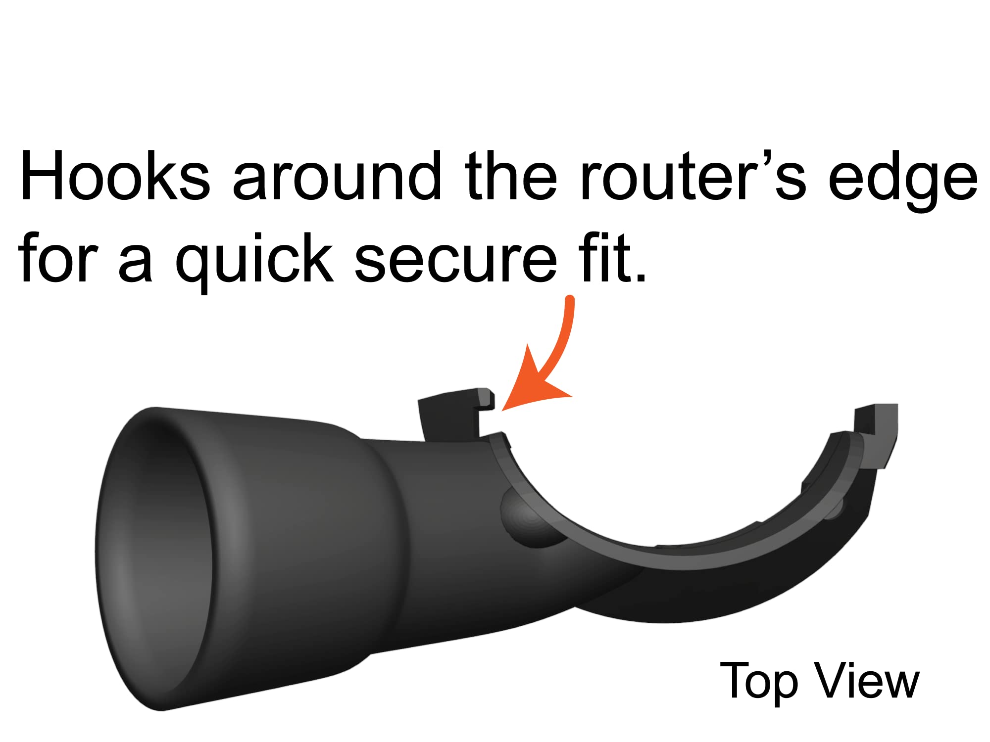 Trim Router Hose Adapter on DWP611 with 27mm hose for efficient dust capture.