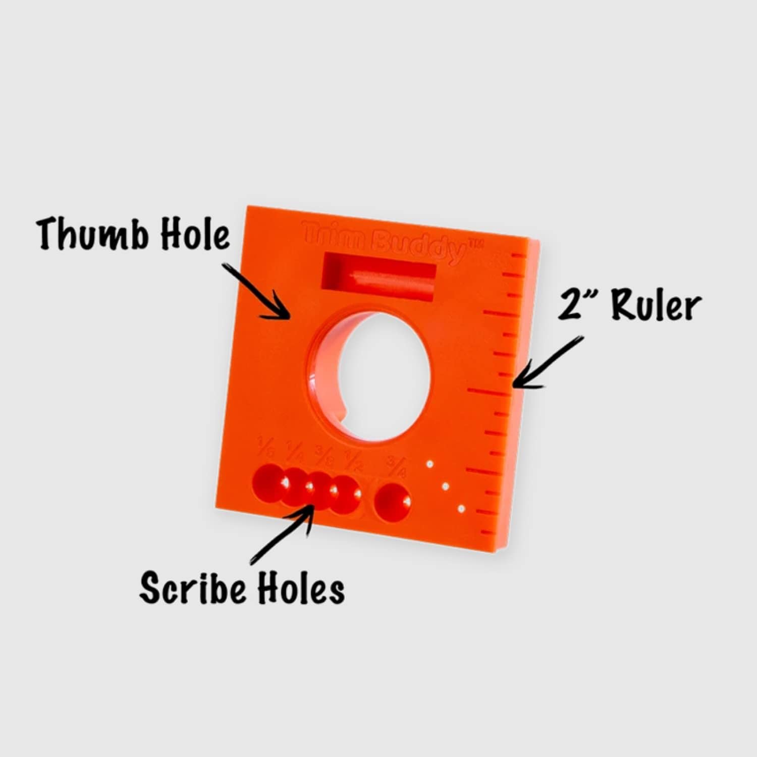 Trim Buddy built-in ruler aiding quick measurements and layout.