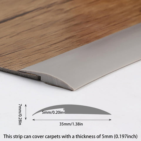 Trimold adhesive-backed detail in grey supports quick, tool-free installation