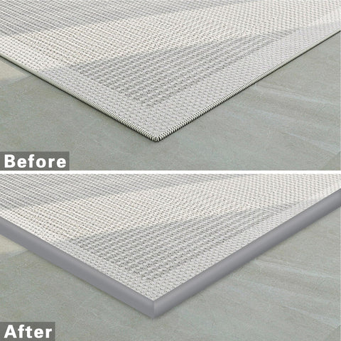 Trimold peel-and-stick installation in grey offers a simple setup