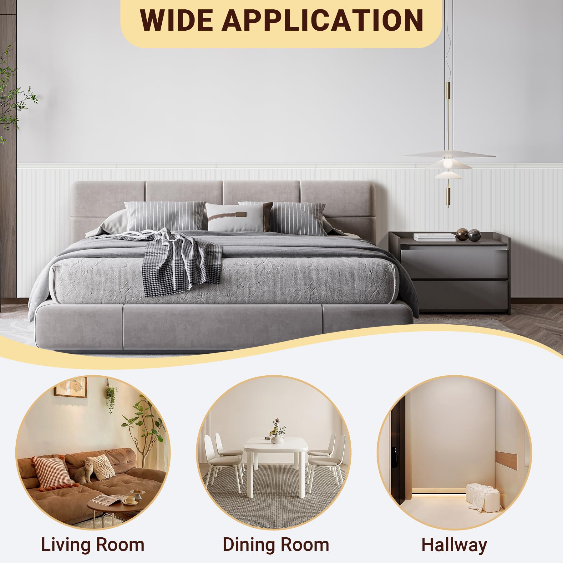 Durable polymer Trimold wainscoting resists impact while keeping finish
