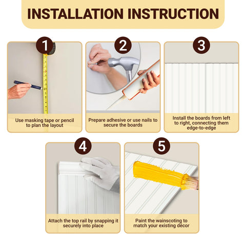 Plan layout with masking tape for Trimold panels to achieve precise 3D design