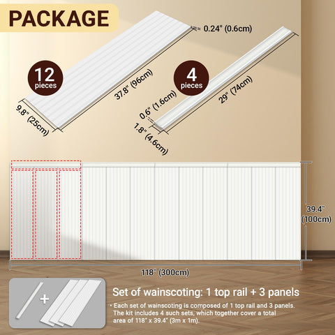 Trimold wainscoting panel close up showing realistic grain in polymer