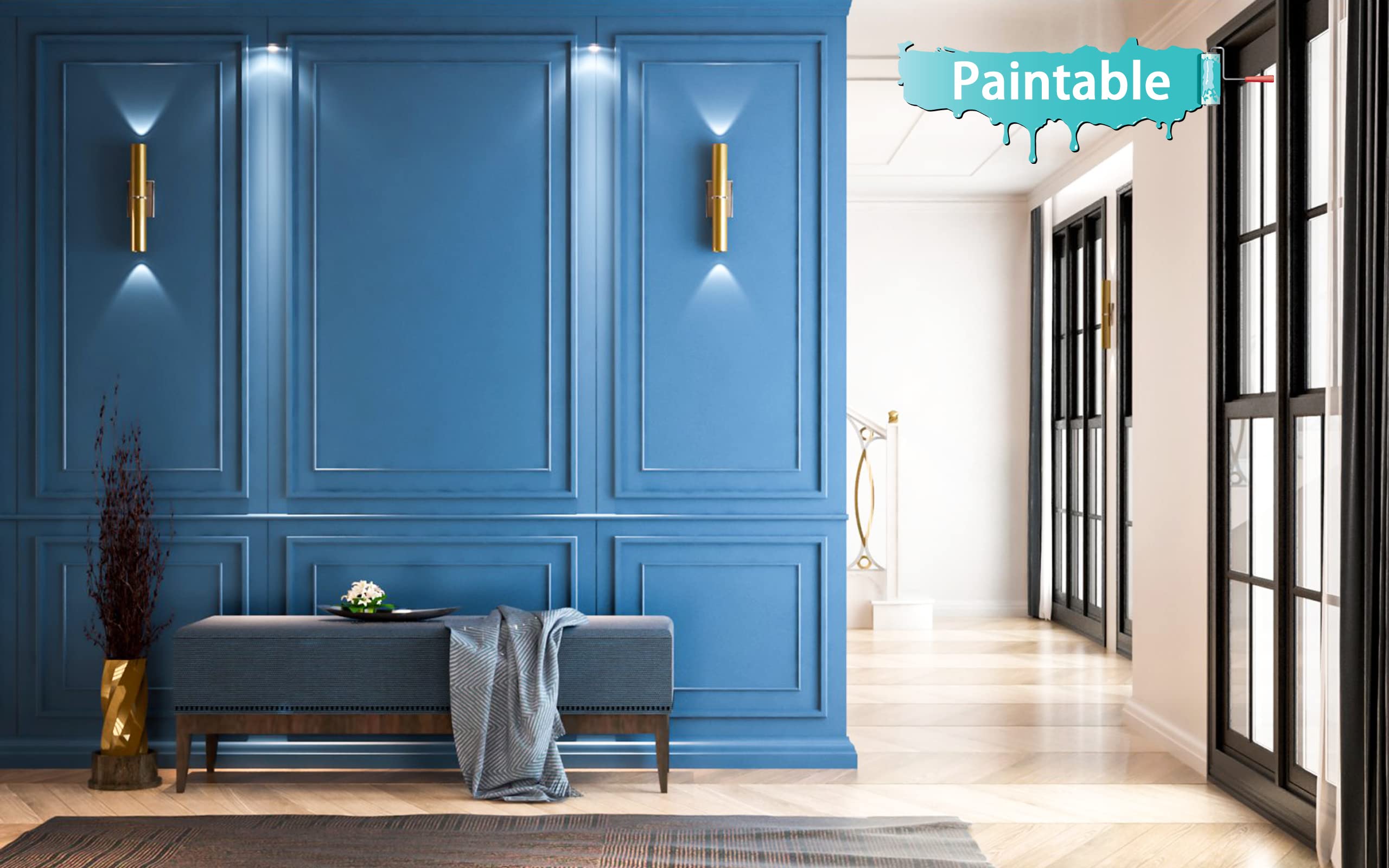 Trimold wall, door, or mirror installation suited for quick home updates.