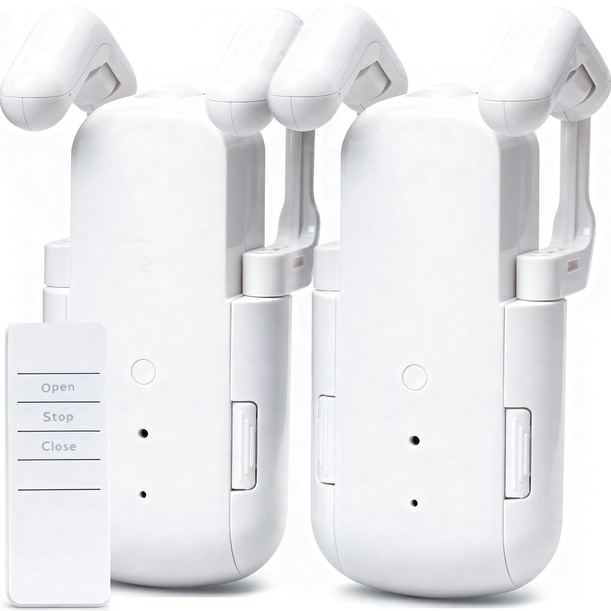Tripvyantic automatic curtain opener 2-pack with powerful lift for heavy drapes.