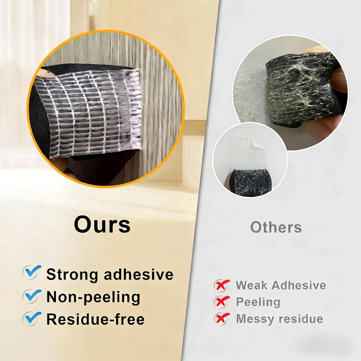 Trisiki self-adhesive weather strip applied to a window frame for energy efficiency