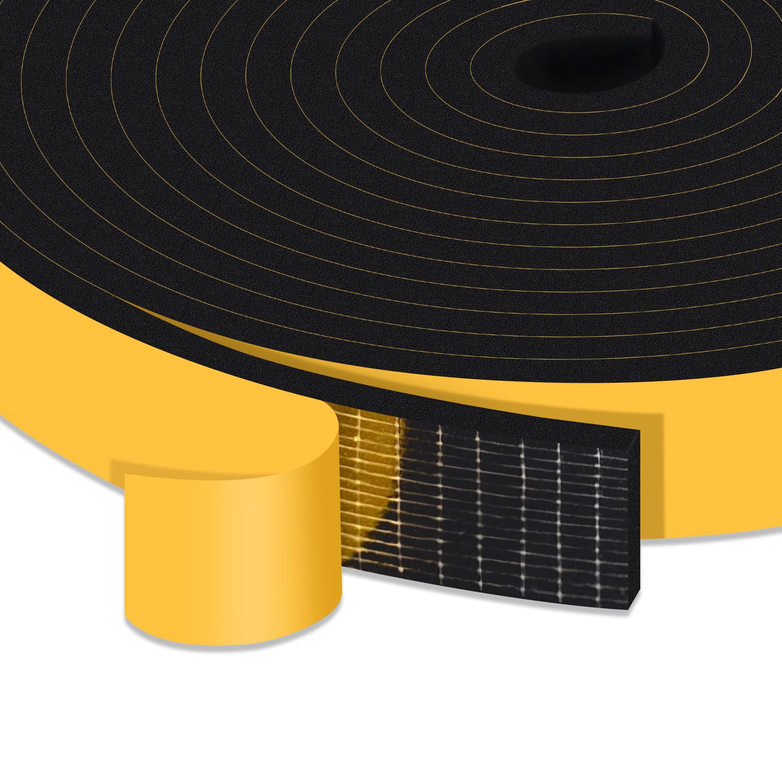 Trisiki weather strip roll close-up showing grid adhesive for strong grip