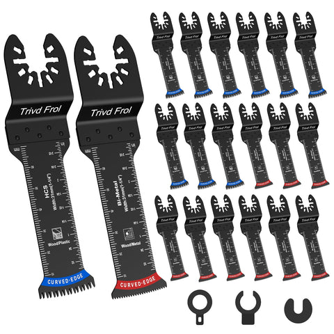 Trivd Frol curved-edge blades for precise cuts in wood and soft metal.