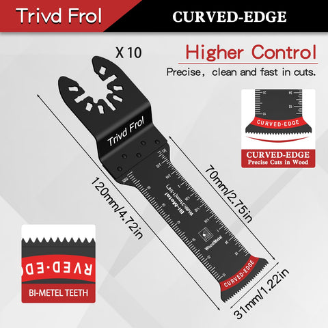 Trivd Frol 70mm long-reach blades handle tight-space plunge cuts.