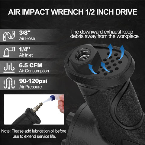 Rear exhaust keeps debris away from work surfaces for cleaner operation