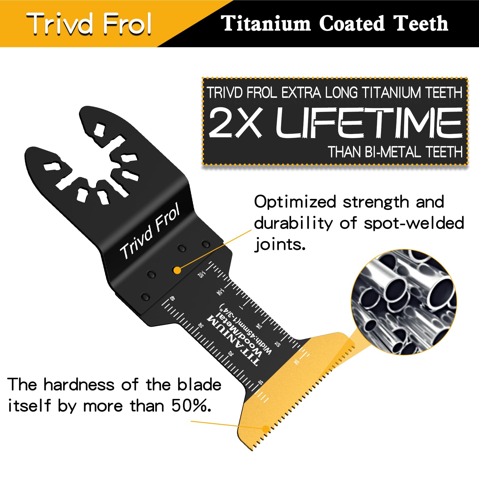 Trivd Frol durable alloy steel blade with extended longevity