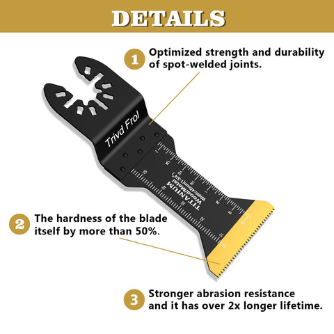 Trivd Frol extended 1-3/4 inch blade enables reach and precision.