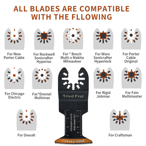 Trivd Frol professional multitool blades suited for workshop use