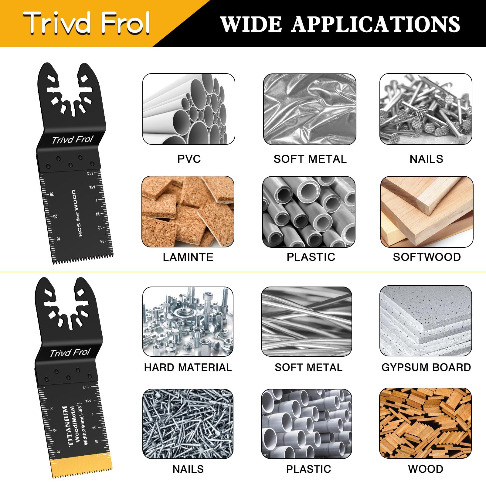 Trivd Frol quick-release blades for most oscillating tools