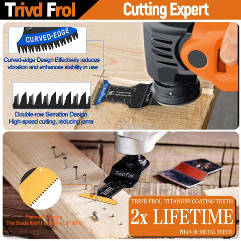 Triple-ground Japanese teeth blade by Trivd Frol for clean wood surfaces.