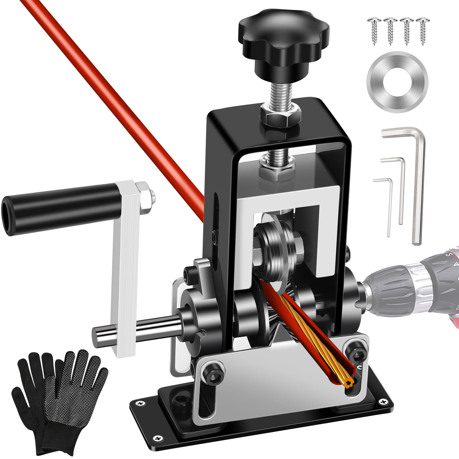 Trivd Frol wire-stripper with aluminum body for precise stripping.