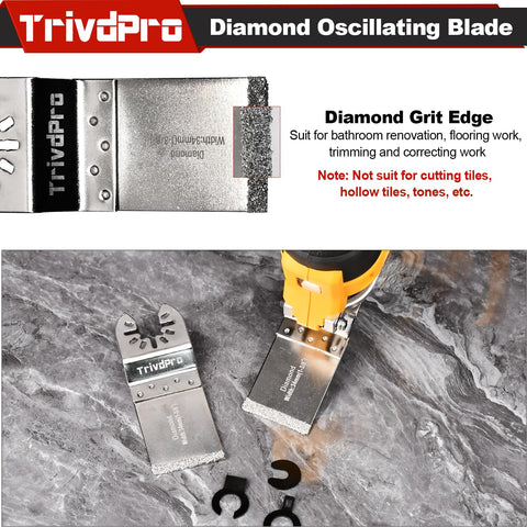 TrivdPro diamond grit edge close-up shows aggressive grinding without surface harm.