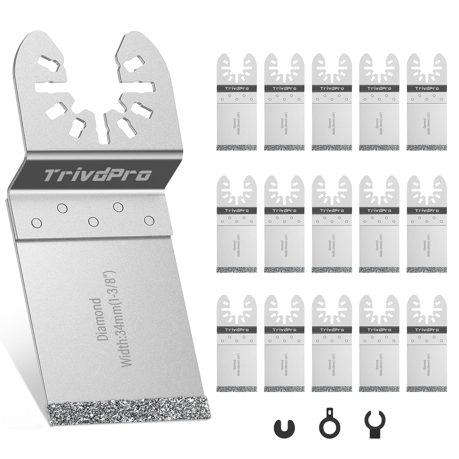 TrivdPro grout removal blade with diamond edge enabling precise grout cuts without tile damage.