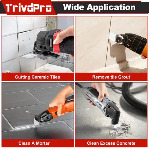 TrivdPro tile renovation workflow supporting efficient grout and mortar work.