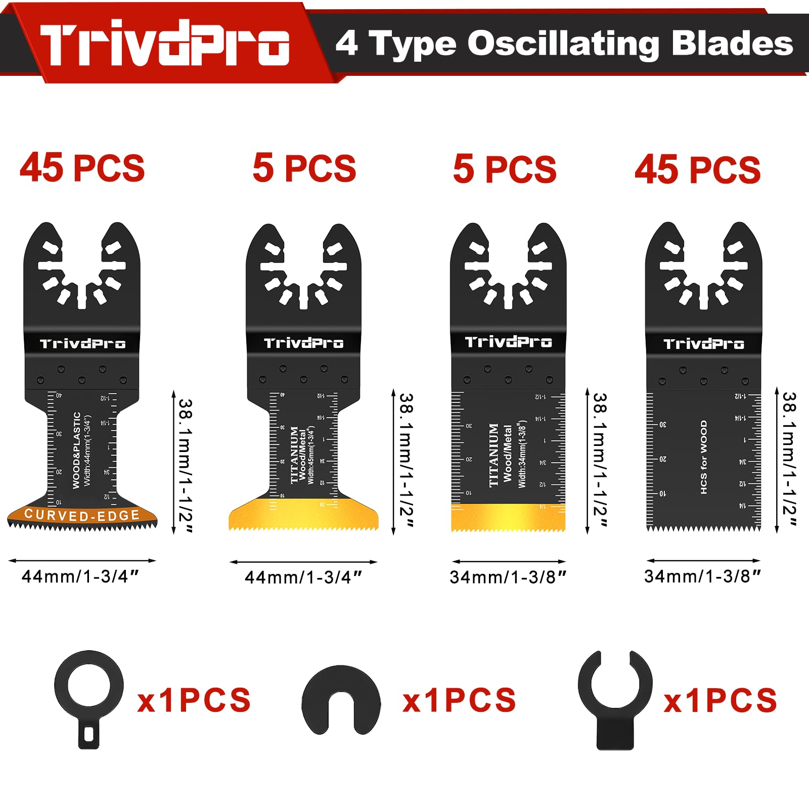 TrivdPro titanium blades 1-3/8 inch for durable metal cutting