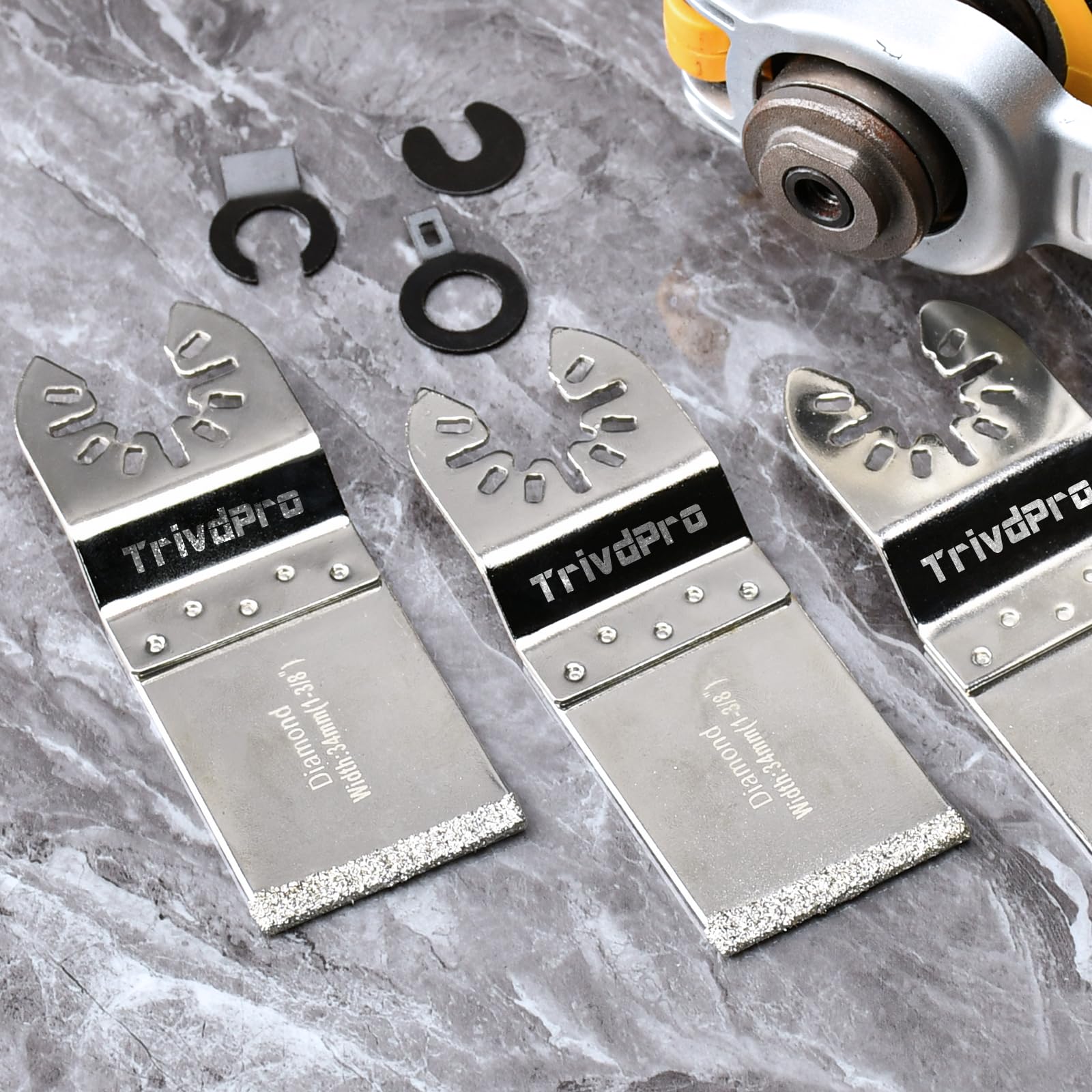 TrivdPro universal adapters fit most oscillating tools for quick tool upgrades.