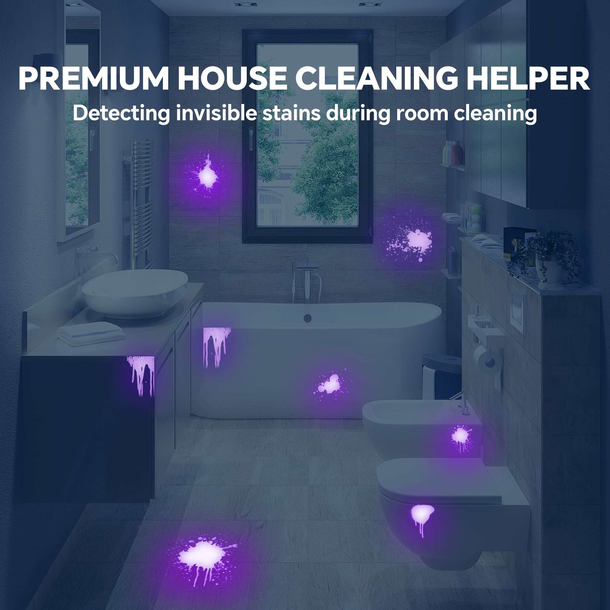 TrixHub 365nm UV flashlight detects pet urine and fluorescent stains clearly