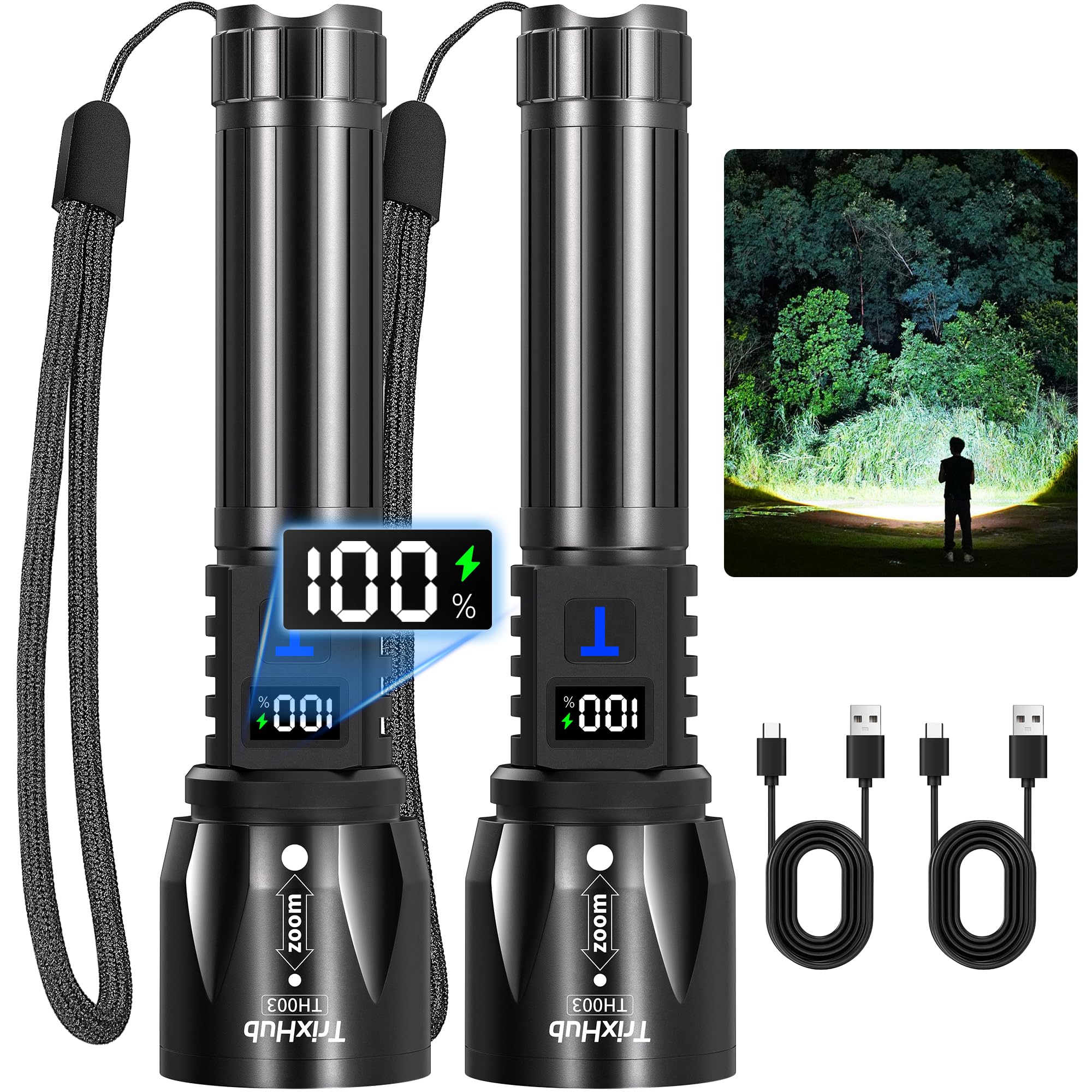 TrixHub flashlight front view for outdoor use