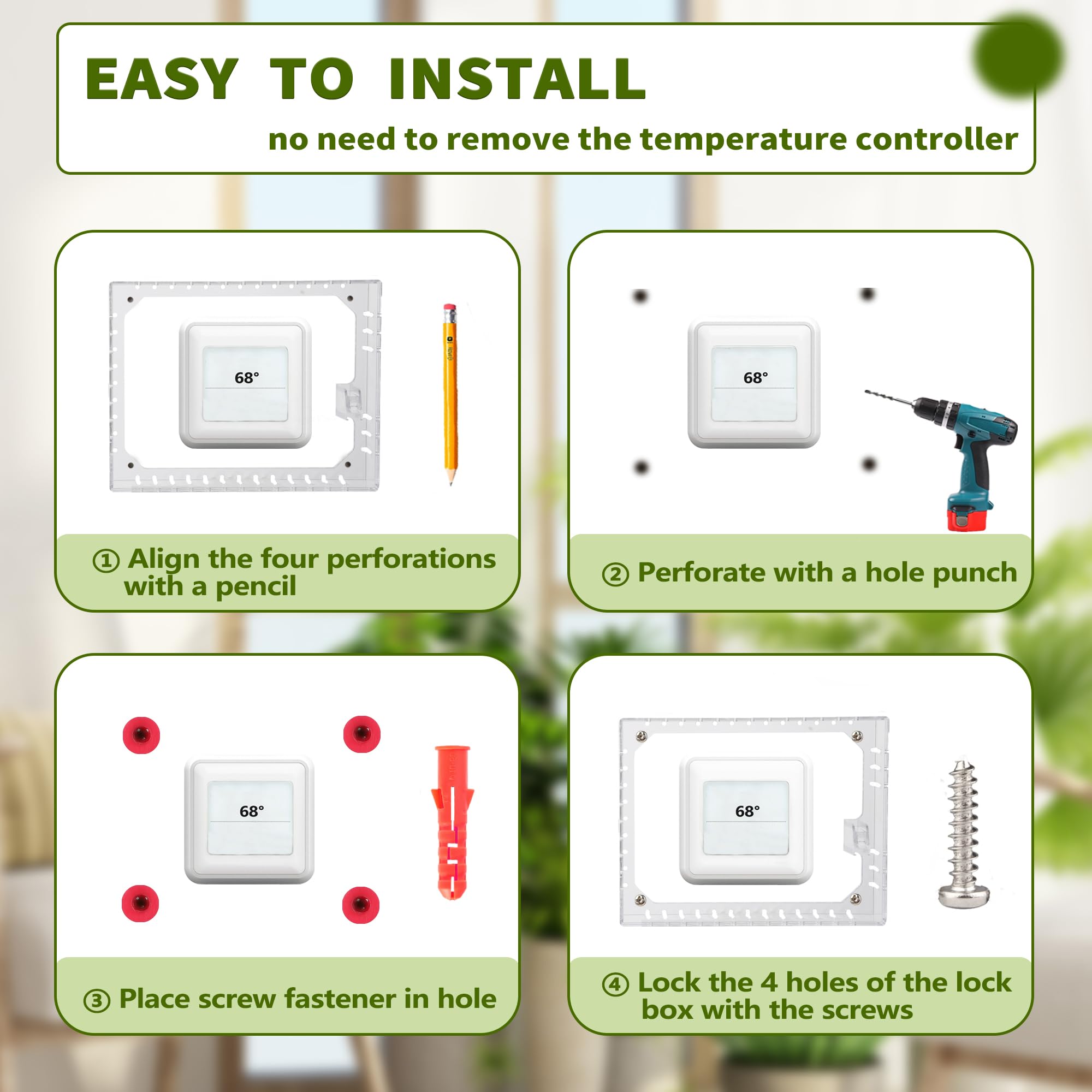 TRJ 6-pack protects thermostats in homes, offices, and rental properties.