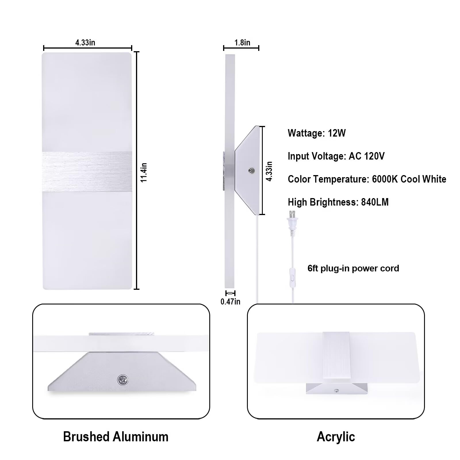 TRLIFE aluminum and acrylic design adds a modern, durable touch to interiors.