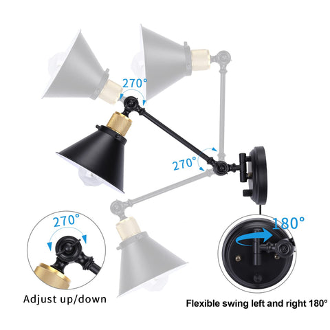 Included 6W LED bulb emits warm 2700K light for ambiance.