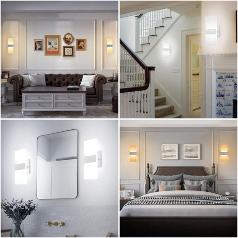 TRLIFE dimmable LED wall sconce in bedroom ambience