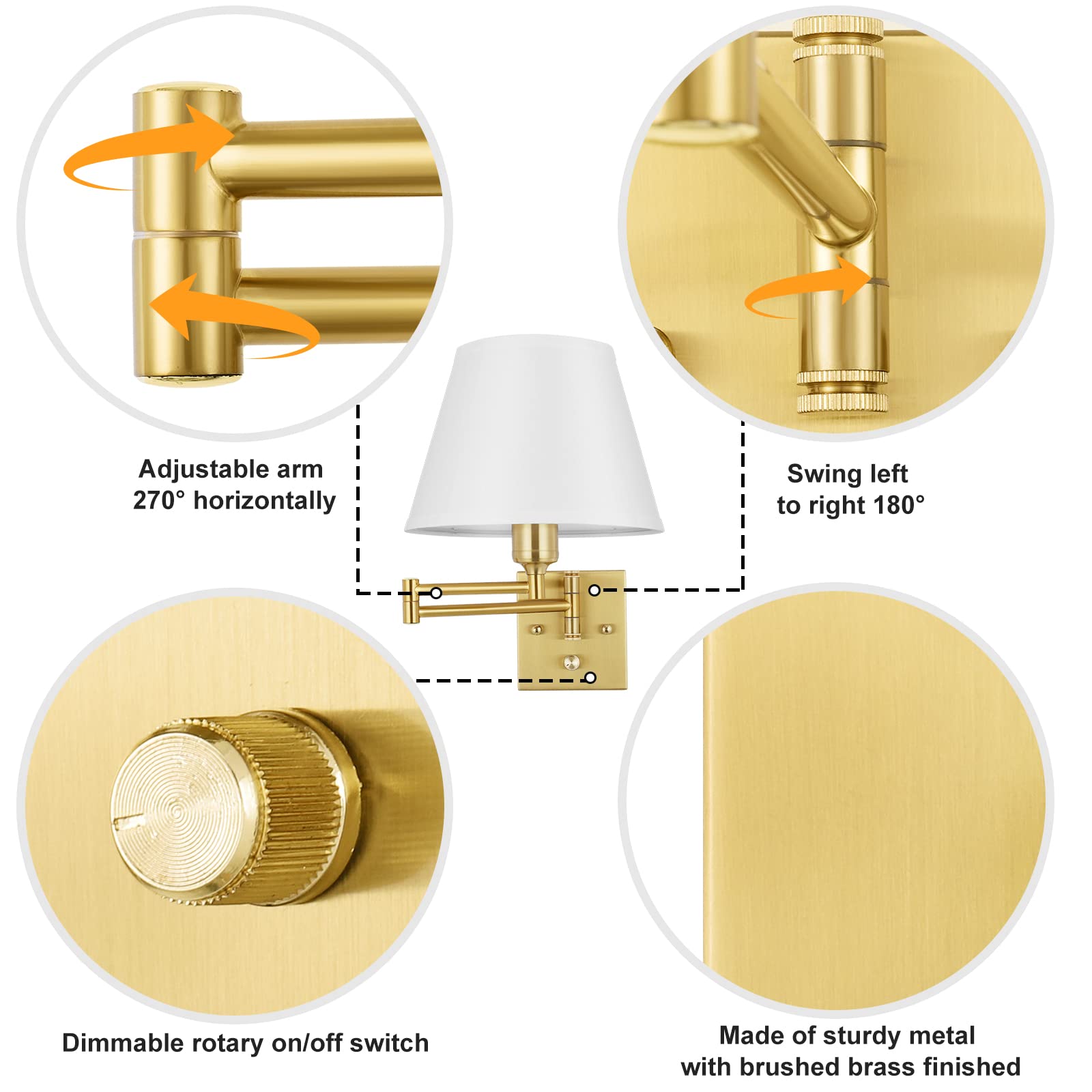 TRLIFE included LED bulbs provide stable, flicker-free illumination