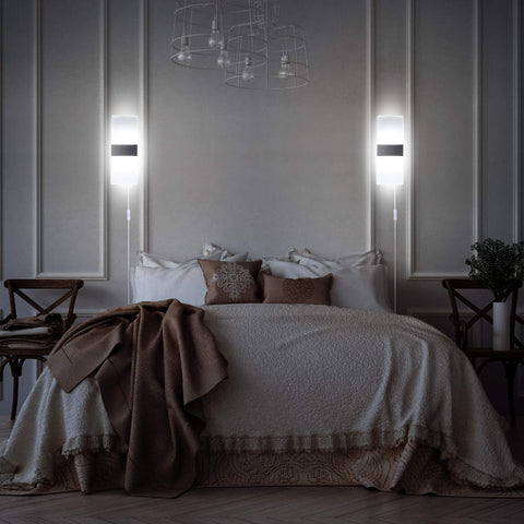 TRLIFE 12W LED sconce offers bright yet gentle cool white illumination.