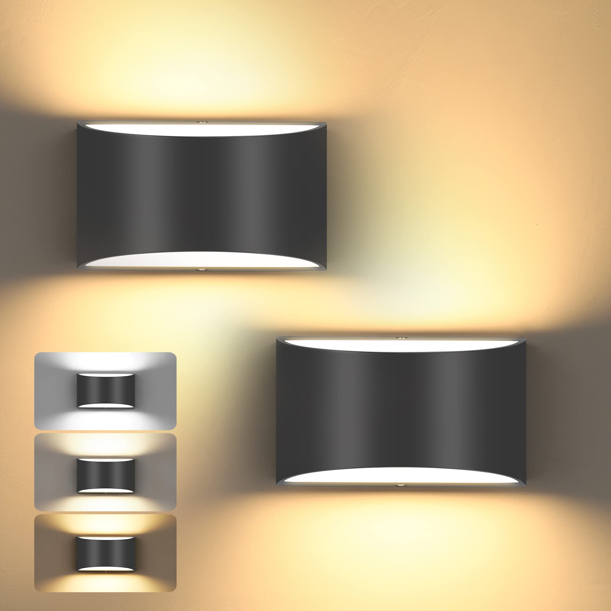 TRLIFE modern wall sconce for bedroom with adjustable color temperature