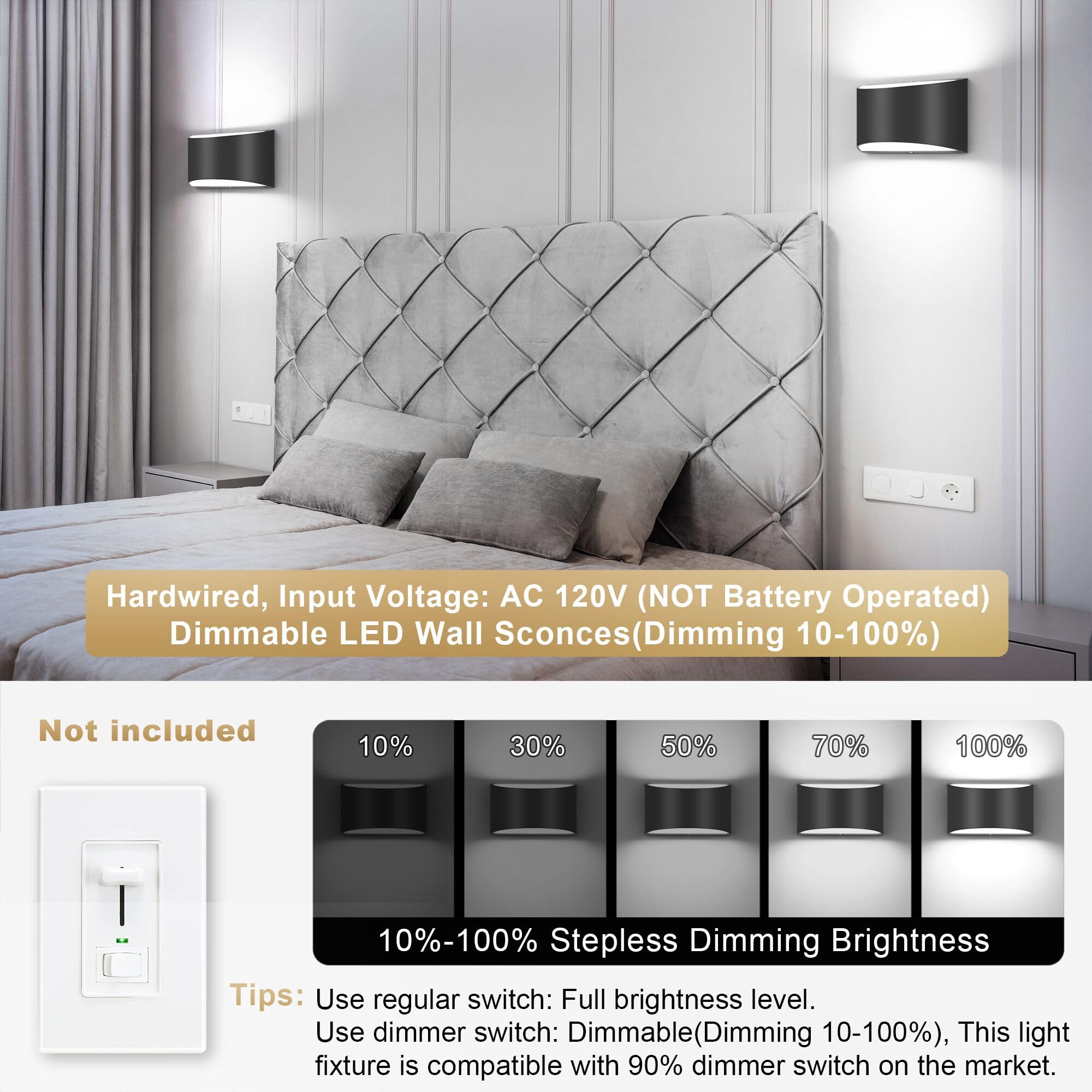 TRLIFE hallway wall sconce delivering warm-to-cool illumination