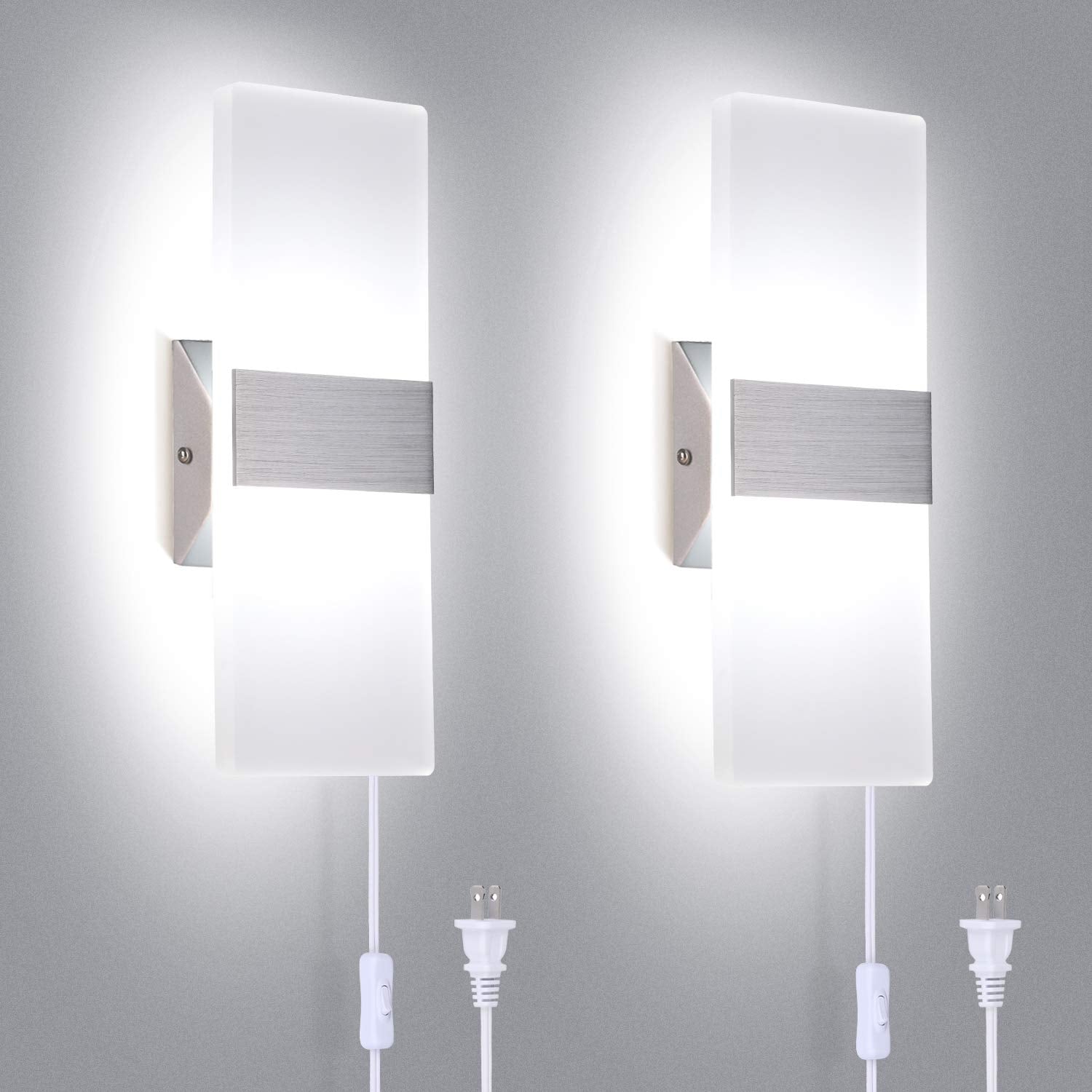 TRLIFE modern wall sconces in silver provide sleek ambient lighting for any space.