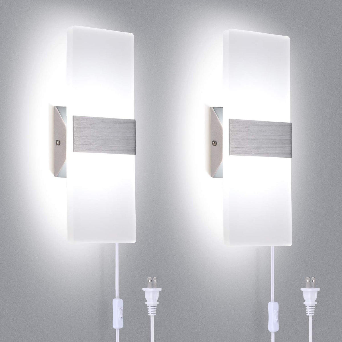 TRLIFE modern wall sconces in silver provide sleek ambient lighting for any space.
