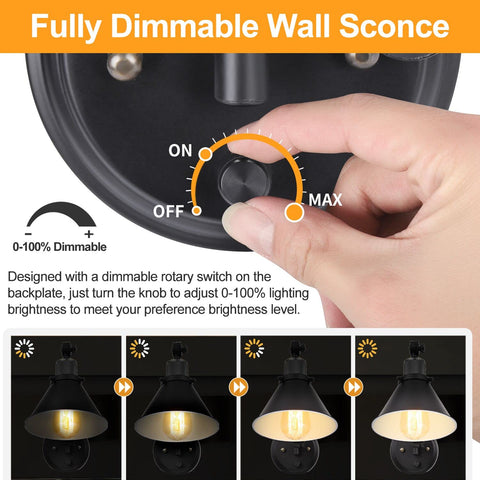 TRLIFE Swing arm wall light offers 180 degree reach for flexible illumination.