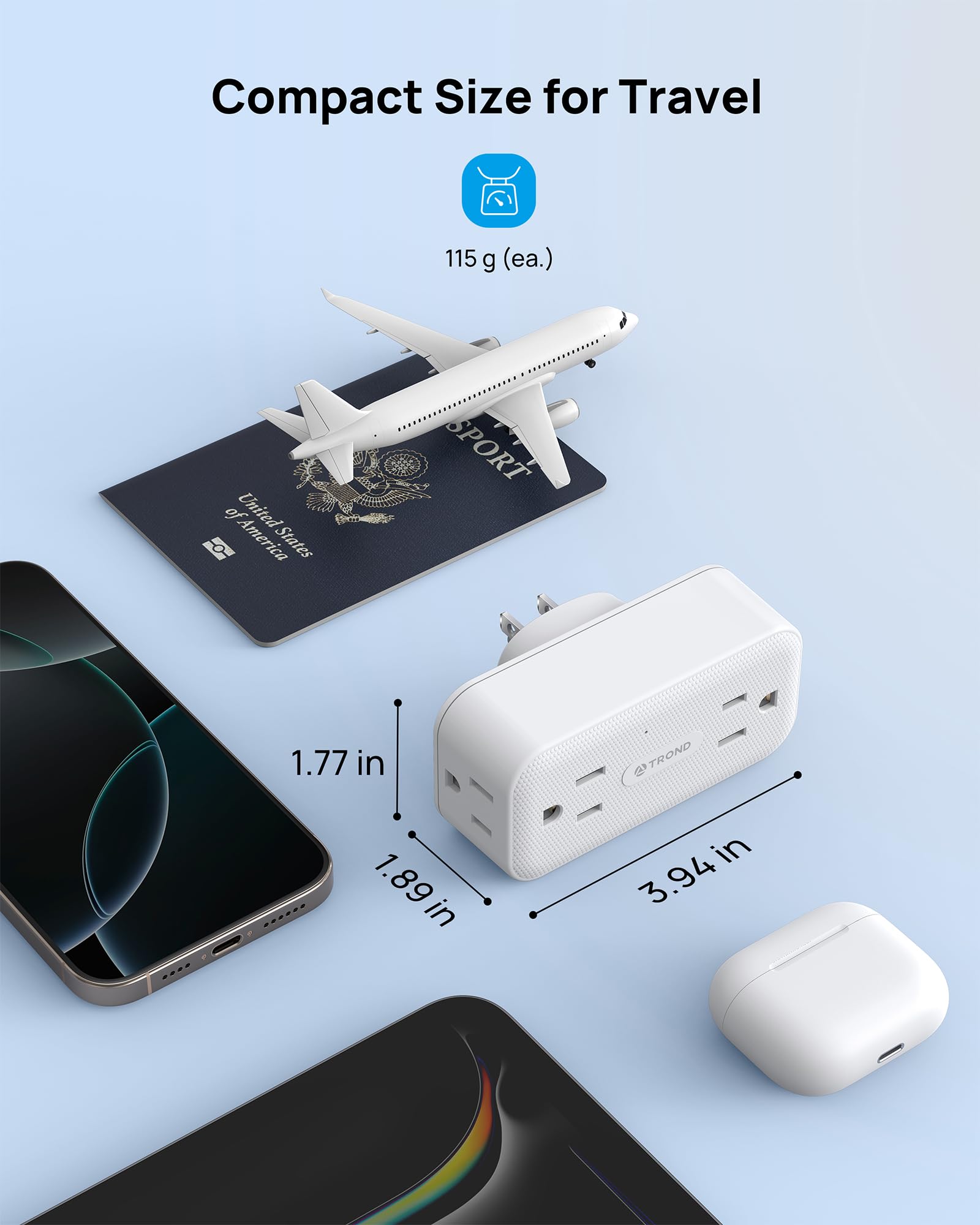 TROND 360 with 900J surge protection safeguarding connected devices.