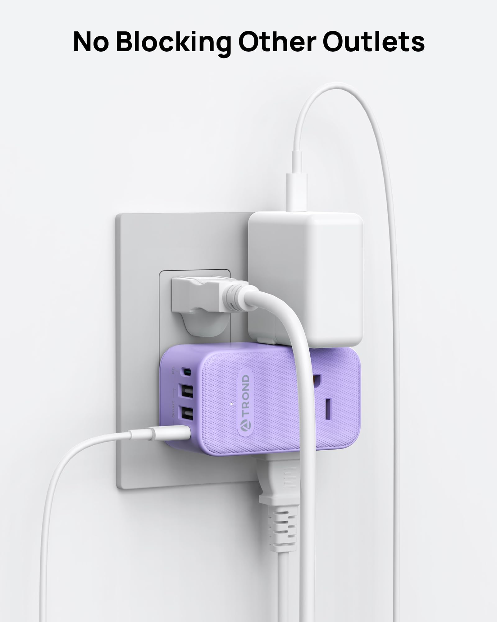 Cruise-ready TROND outlet is cord-free and cruise ship compliant.