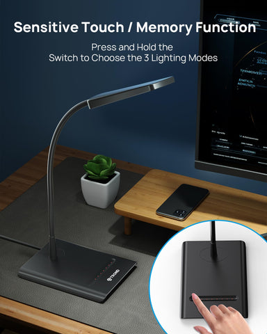 TROND Desk Lamp slim base fits compact desks